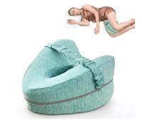 KIENG Cuscino per ginocchio per dormire su un lato, cuscino per gambe, cuscino a cuneo in memory foam, cuscino di supporto con rimovibile, sollievo dal dolore per articolazioni della parte bassa della