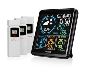Kienzle Funk DCF Wetterstation con 3 Außensensoren