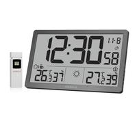 KIENZLE Jumbo NEO LCD Weather Wall Clock grey