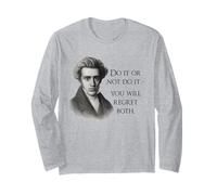 Kierkegaard Citazione Do it or Not Filosofo Meme Maglia a Manica