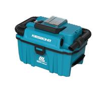 KIESBOHR Aspirapolvere a batteria da officina compatibile con batteria Makita da 18 V, 10 l asciutto/7,5 l bagnato, 15 kPa, filtro HEPA, funzione soffiaggio, CSV001 con tubo da 2 m e accessori (senza