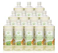 KieselGreen Bioethanolo 12 x 1 litro con Inodoro per Caminetto a Etanolo - Bio-etanolo profumato per Ambienti, molte Fragranze - Profumo per Caminetto a bioetanolo da Interno o da Tavolo