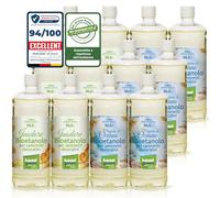 KieselGreen Bioethanolo 12 x 1 litro Set (6x Inodore + 6x con Fraganza) per Caminetto a Etanolo - Bio-etanolo profumato per Ambienti - Profumo per Caminetto a bioetanolo da Interno o da Tavolo M