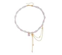 KieTeiiK 1. Orecchini A Goccia A Sospensione E Collana A A In Pietra Vetrata Moderna Set Per Le Donne Gioielli Quotidiani Con Margini Amitazione Alla Per Perle Gioielli