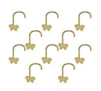 KieTeiiK 10pcs Farfalla Anelli Naso In Acciaio Inox Gioielli Piercing Per Sopracciglio Orecchio Cartilagine Accessorio Per Pelle Sensibile Cartilagine Orecchio Piercing, Misura unica, come descritto