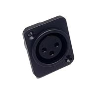 KieTeiiK 3Pin XLR Auditory Adapter Straight Terminal Panel Mounted Connector ABS Alloy Shielding Quick Install Tool Less XLR Connector