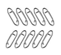 KieTeiiK 50Pcs Clip di Velocità Attrezzatura Da Pesca Link Split Anelli Clip In Acciaio Connettore a Cambiamento Rapido Connettori Da Pesca Ad Alta Resistenza