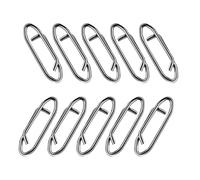 KieTeiiK 50Pcs Clip di Velocità Attrezzatura Da Pesca Link Split Anelli Clip In Acciaio Connettore a Cambiamento Rapido Connettori Da Pesca Ad Alta Resistenza