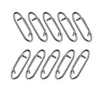 KieTeiiK 50Pcs Clip di Velocità Attrezzatura Da Pesca Link Split Anelli Clip In Acciaio Connettore a Cambiamento Rapido Connettori Da Pesca Ad Alta Resistenza