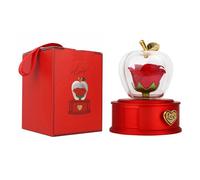 KieTeiiK Bellissimo portagioie a forma di frutta elegante a forma di frutta con supporto per collana a forma di rosa, per regalare la festa della mamma, Misura unica, come descritto