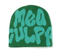 KieTeiiK Berretti con stampa lettera - Beanies Slouchy & Knit Unisex MEA Y2K, Verde, 41