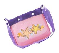 KieTeiiK Borsa a rete in nylon traspirante per bambini, a prova di sabbia, con doppie fibbie sicure, ideale per raccogliere conchiglie e giocattoli di sabbia ventilata