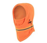 KieTeiiK Cappello, caldo cappello invernale per adulti strisce riflettenti passamontagna con cappuccio sciarpa cappello attività all'aperto scaldacollo antivento cappello sportivo, Arancione, 41