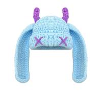 KieTeiiK Cappello invernale elastico con corno da diavolo morbido anime cosplay copricapo per uso quotidiano festival di Halloween adulti ragazze cappello lungo orecchio per abbigliamento invernale