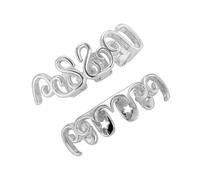 KieTeiiK Decorazioni per denti in argento metallizzato oro a forma di stella, in rame, con ritagli curvi, 10 g, leggere, ideali per i viaggi, accessori per sorrisi, A, come descritto, come descritto