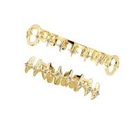 KieTeiiK Decorazioni per denti in argento metallizzato oro a forma di stella, in rame, con ritagli curvi, 10 g, leggere, ideali per i viaggi, accessori per sorrisi, D, come descritto, come descritto