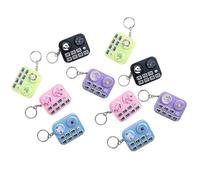 KieTeiiK Electronic DJ Controller Hanging Pendant Keychain Pack of 10 with Musical Button Control for Music Lover Bag Ornament Interactive Sound Pendant Keychain