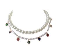 KieTeiiK Moda Cane Gatti Perle Collari Con Cristallo Strass Pet Collare Collana Per Piccolo Pet Matrimonio Festa di Compleanno Perle Collare Gatti