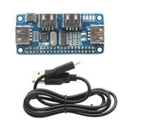 KieTeiiK Scheda Espansione USB Multifunzionale per Lampone tra Cui 4 Porte E Adattatore USB Progettare Compatta in Modo Compatto Long Last Hub Hat