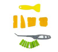 KieTeiiK Set di 15 raschietti per calafataggio in silicone, 9 cuscinetti a prova di abrasione, sicuri per cucina, bagno, lavori di ristrutturazione, progetti di ristrutturazione, kit ergonomico per la