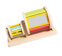 KieTeiiK Tamburo Rotolante Sensoriale in Legno per La Concentrazione Concentrazione Cognizione del Colore per Bambini