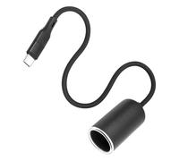 KieTeiiK Tipo C da Maschio A Auto Sigarette Femminile Adattatore Accendi più Leggero Converte L'input 5V in Uscita 12V per L'adattatore Alimentazione per Auto Dashcam