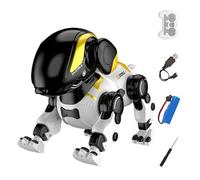 KieTeiiK Voice Interaction Programmable Robotic Pet with Remote Controlled Tricks Rechargeable Battery Touch Sensors Touch Sensitive Programmable Robot Dog for Kids