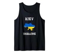 Kiev Ucraina Vintage Bandiera Ucraina Mappa Design Canotta