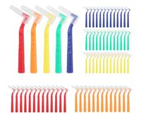 Kievano 60 Spazzolini Interdentali in 5 Misure (Ø 0,6-1,2 mm), Scovolini Dentali a Forma di L con Manico Ergonomico da 70 mm, per Ortodonzia, Impianti, Ponti e Igiene Orale Quotidiana