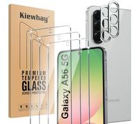 Kiewhay Pellicola Protettiva Compatibile con Samsung Galaxy A56 5G, Vetro Temperato 6,7'', 3x Pellicola Vetro + 2x Pellicola Fotocamera, 9H DUREZZA, No Bolle, 99,99% HD, 5 Pezzi