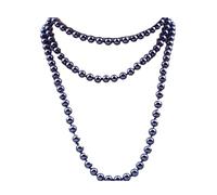 Kifedslj, Lunga collana di perle sintetiche anni 20, collana girocollo con perle finte, collana con perle di imitazioni in stile anni 20 per costumi da Grande Gatsby
