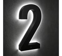 KIFFUN Numeri civici retroilluminati a LED illuminati per indirizzi da | Accensione/spegnimento automatico, alimentazione USB da 5 V, completamente impermeabile, con cavo di alimentazione da 1,5 m e
