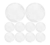 KIFSDLF 100 pezzi rotondi capiz shell dischi doppi fori ciondoli piatti naturali for campanelli eolici schermo for porta forniture for artigianato fai da te per gioielli fai da te