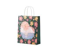 KIFSDLF 5 Pezzi di Sacchetti Carta Kraft, Borsa for Le Vacanze estive, for bomboniere for Feste Compleanno, Regalo Portatile, for Pittura a Olio 3D(Color 04)