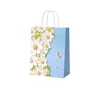 KIFSDLF 5 Pezzi di Sacchetti Carta Kraft, Borsa for Le Vacanze estive, for bomboniere for Feste Compleanno, Regalo Portatile, for Pittura a Olio 3D(Color 01)