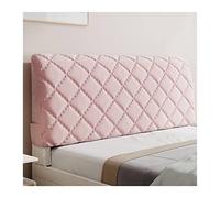 KIFSDLF All-inclusive Soft Smooth Head Cover Grid Velvet Headboard Solid Color Bed Back Protector(Pink,W100 x H70cm A)