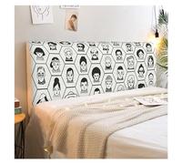 KIFSDLF Bedding Bed Head Covers Headboard Plaid Mattress Pad Double Blanket Bedhead Board Sheet(14,W200 x H60cm)