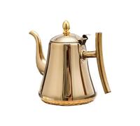 KIFSDLF Bollitore for Il tè da 1,0 l/1,5 l/2, l, teiera in Acciaio Inossidabile, con infusore Rimovibile for in Fiore Sfuso, bollitore for caffè Adatto ai fornelli(Golden L 2.0L)
