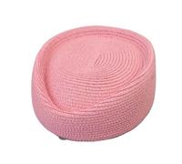 KIFSDLF Cappello estivo a goccia in paglia da donna, berretto hostess, assistente di volo della compagnia aerea, uniforme vintage fatta a mano(Pink)