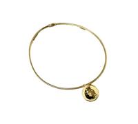 KIFSDLF Collana con ciondolo globulare in perla imitazione semplice for donna in acciaio inossidabile placcato oro resistente alla luce perle finte per matrimoni, feste, damigelle d'onor(Gold)