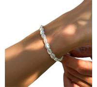 KIFSDLF Collana girocollo semplice in perle sintetiche for donna, elegante, vintage, con perline, for matrimonio e feste perle finte per matrimoni, feste, damigelle d'onor(COLOR02)