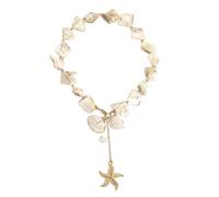 KIFSDLF Collane girocollo con ciondoli a conchiglia e perle finte, for donne, gioielli da festa perle finte per matrimoni, feste, damigelle d'onor(COLOR02)