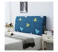 KIFSDLF Copri testata letto floreale elastico(Peacock blue,1.5m)