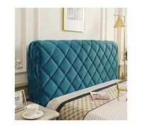 KIFSDLF Fodera for testiera trapuntata in velluto ricamato Tinta unita Copritestata for letto all-inclusive morbida e soffice(Dark Green,W150 x H65cm)