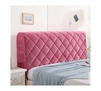 KIFSDLF Fodera for testiera trapuntata in velluto ricamato Tinta unita Copritestata for letto all-inclusive morbida e soffice(Rose Red,W220 x H65cm)