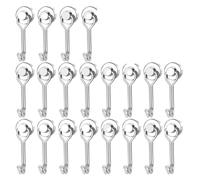 KIFSDLF Ganci magnetici neri da 20 pezzi, ganci resistenti al neodimio e terre rare, magneti extra forti con gancio for appendere(20pcs-D16-yin)