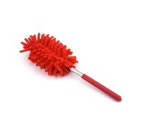 KIFSDLF Mini spolverino telescopico in acciaio inossidabile, for uso domestico, elettrostatico for la rimozione della polvere, strumento di pulizia for per Soffitto Ragnatela Ventilatore Tenda(Red)