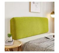 KIFSDLF Plaid on Bedhead Cover Bed Head Protective Fitted Sheet Headboard Quilted Cotton Pad Elastic Bedding Set(Bright green,W200 x H60cm)