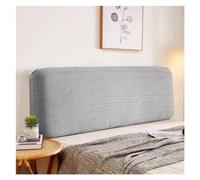 KIFSDLF Plaid on Bedhead Cover Bed Head Protective Fitted Sheet Headboard Quilted Cotton Pad Elastic Bedding Set(Silver gray,W180 x H60cm)