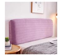 KIFSDLF Plaid on Bedhead Cover Bed Head Protective Fitted Sheet Headboard Quilted Cotton Pad Elastic Bedding Set(Purple,W180 x H60cm)